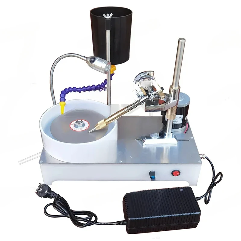 2800RPM 120W Desktop Precious Stone Faceted Jewelry Polisher Flat Grinder Lapidary Machine