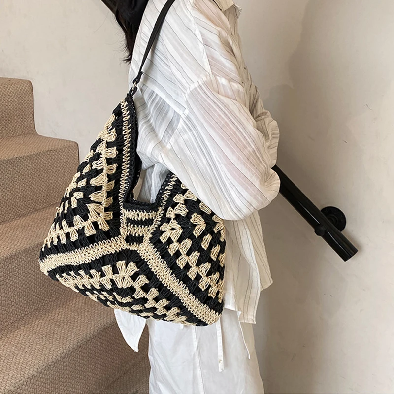 Bolso tejido de paja de verano - Luxury Beach Bags Ysl reseña y precio