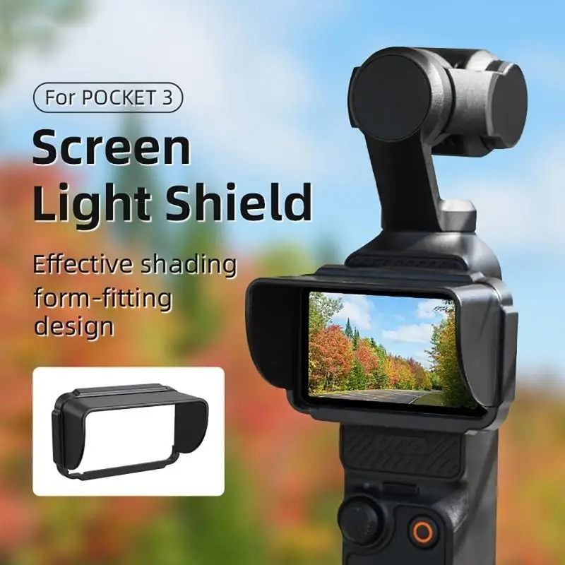 

K43A Camera Sun Hood Screen Sunshade Cover for Pocket 3 Camera Screen Shade Handheld
