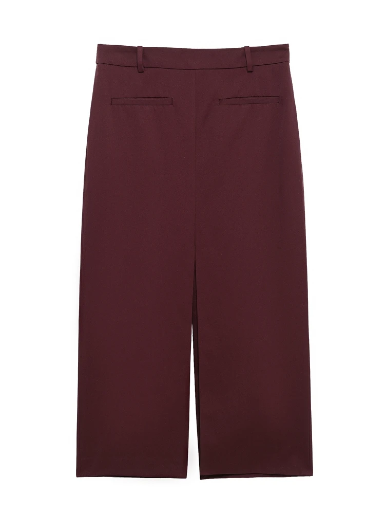 

OUROPEAN ZTATION 2025 Spring Woman Fashion High Waist Bottoms Commuting Autumn Female Long Pants Ruffles Pockets Wide Leg Pants