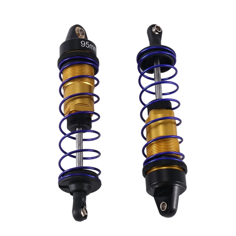 Regulowane olejowo części zamienne do amortyzatora metalowego 95Mm do ciężarówki Buggy RC 1/10 krótkiego kursu rajdowego samochodu Montser części do