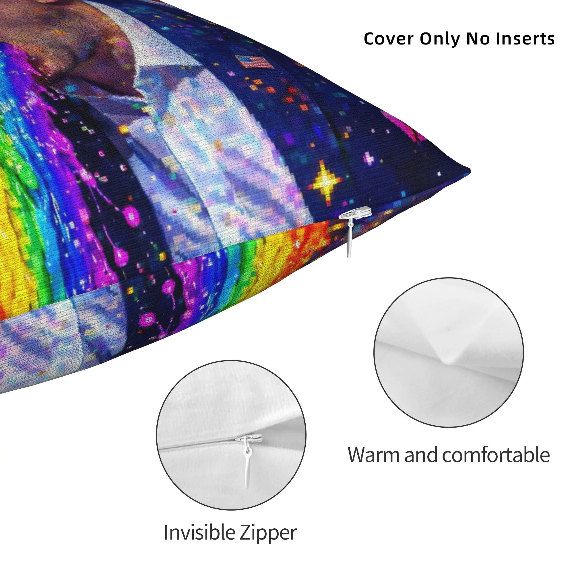 Charlie Kirk Creative Meme Funny Pillowcase Fabric Cushion Cover Decorations Kirkification Pillow Case Cover Living Room Zipper