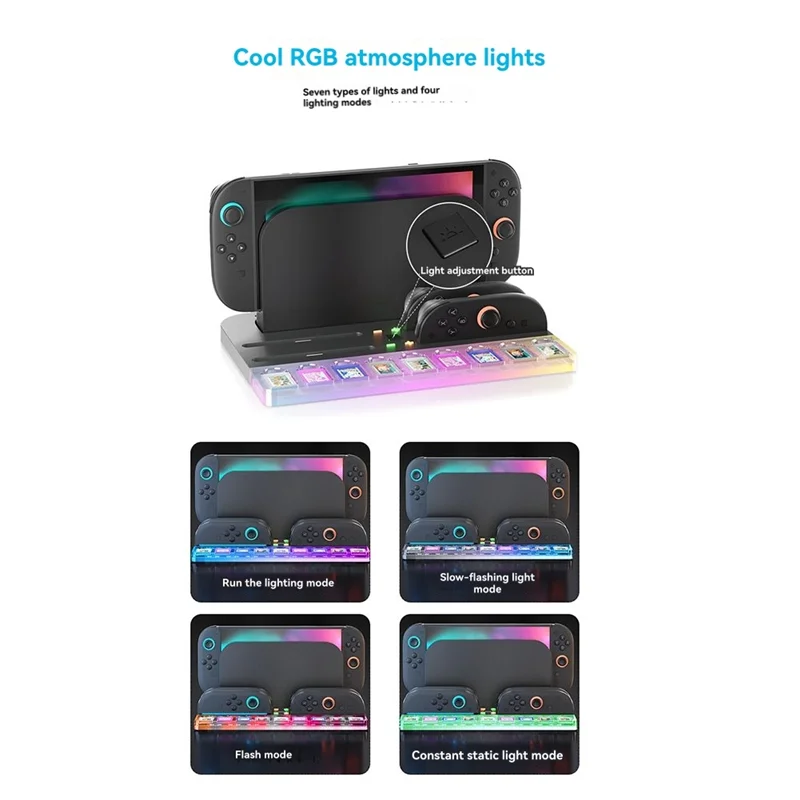 【b89e】charging-dock-station-for-switch-2-for-joycon-controller-charger-cooling-stand-with-9-game-card-slots-game-console-stand