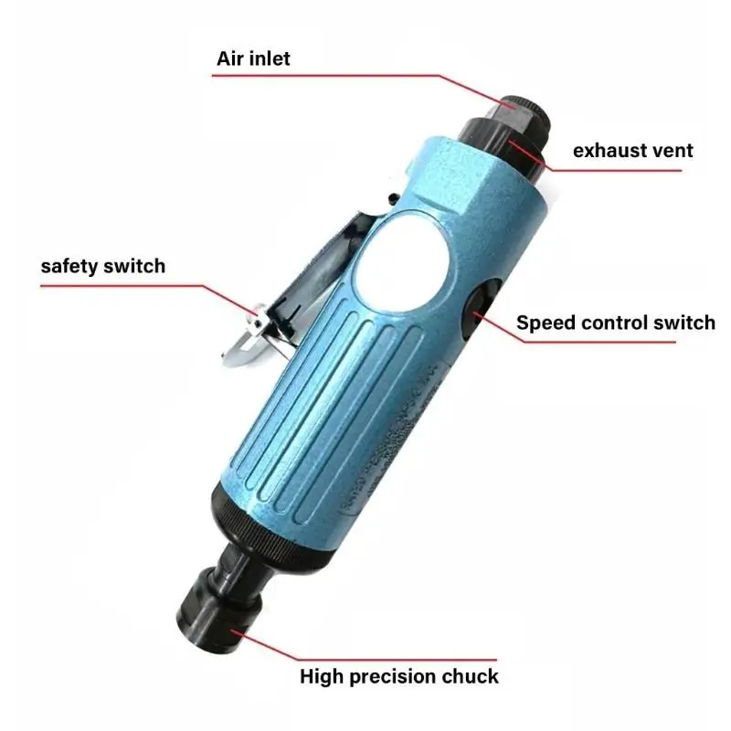 652F Professional Air Die Grinder Extended Air Die Grinder rusts  Removal Grinder Easy to Carry for Detailed Polishing Tasks
