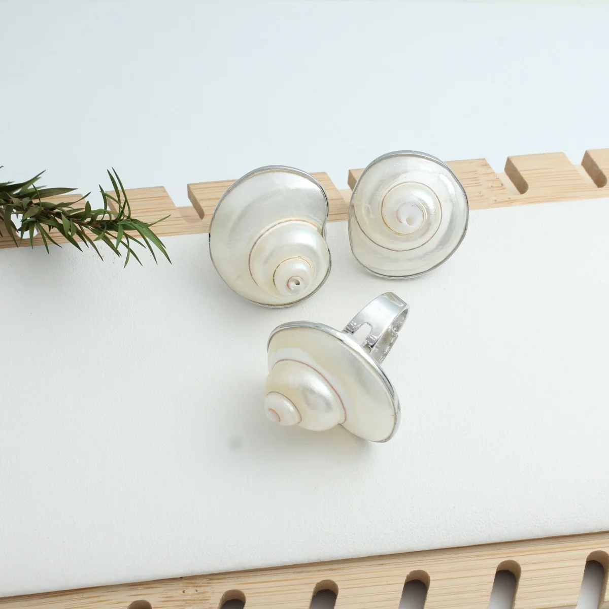 

26x27x32mm natural popular snail shell shaped ring for jewelry DIY accessories accessories