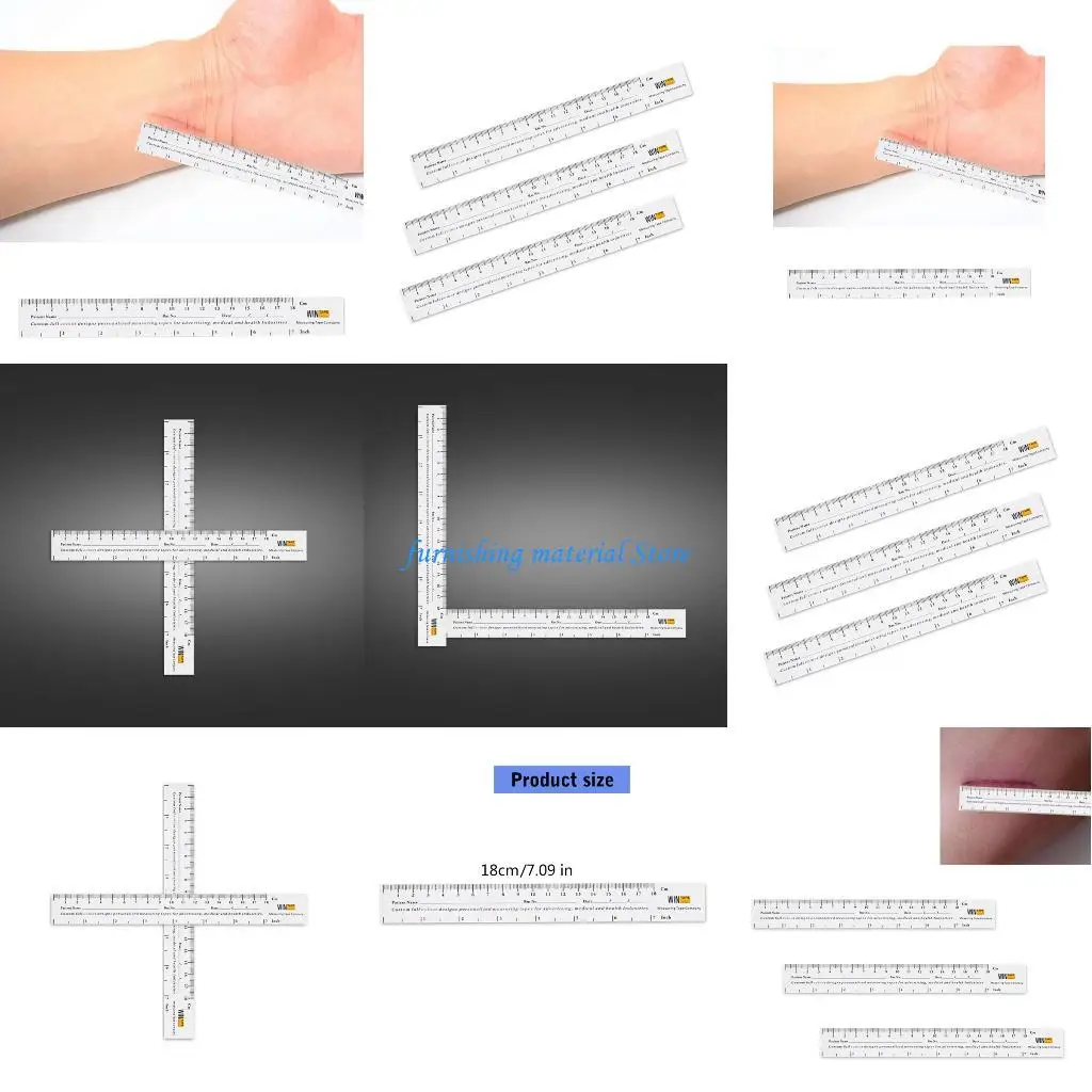 

Y5GD 150 Count Precisions Rulers 18cm Wound Size Measurement Tool With High Visibility Graduations for Nurses