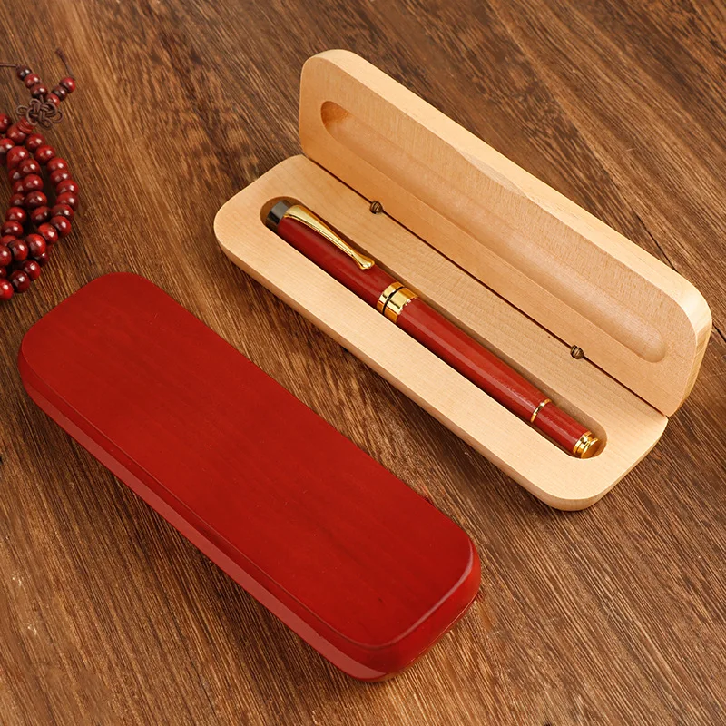 

10Pcs Wooden Pen Box Retro Gift Boxes Pen Box Solid Wood Storage Case Wooden Box Business Pen Case