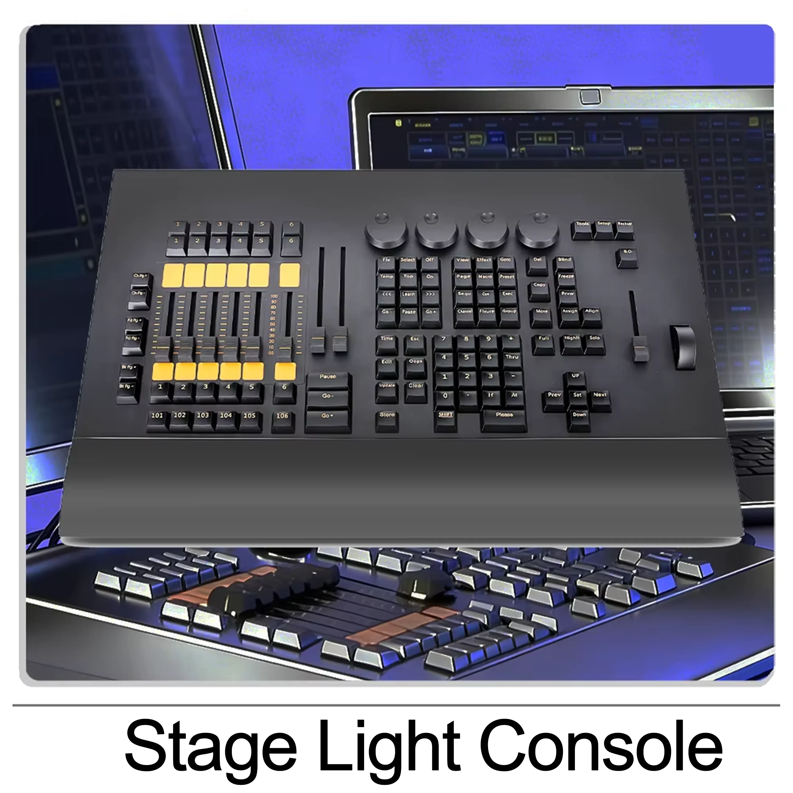 

Portable Stage Lights Controller Silent button DMX512 For DJ Disco Moving Head Light