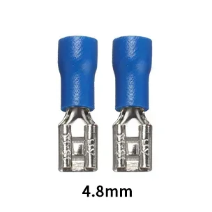 100/50/10 stücke Weibliche Crimp Terminal 2,8mm 4,8mm 6,3mm Isolierte Spaten Draht Stecker Elektrische Verdrahtung kabel Stecker Rot blau gelb