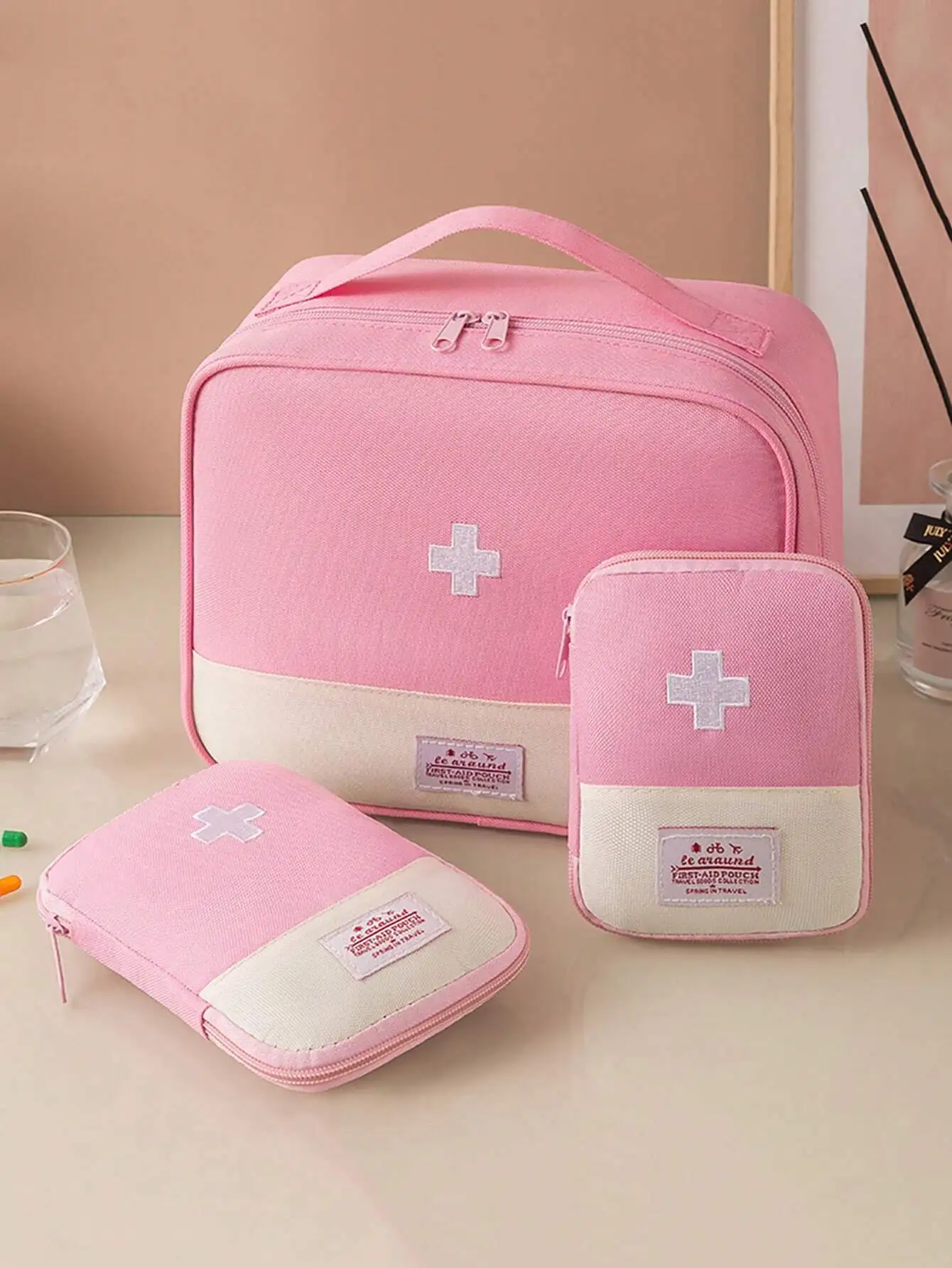 

1pc Portable Medicine Bag For Traveling, First Aid, Family, Outdoor And Epidemic Prevention