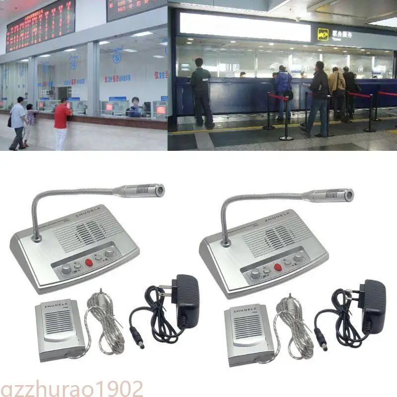 97QB 2way Window Intercom Counter Interphone Zero-Touch para bilhete da estação loja