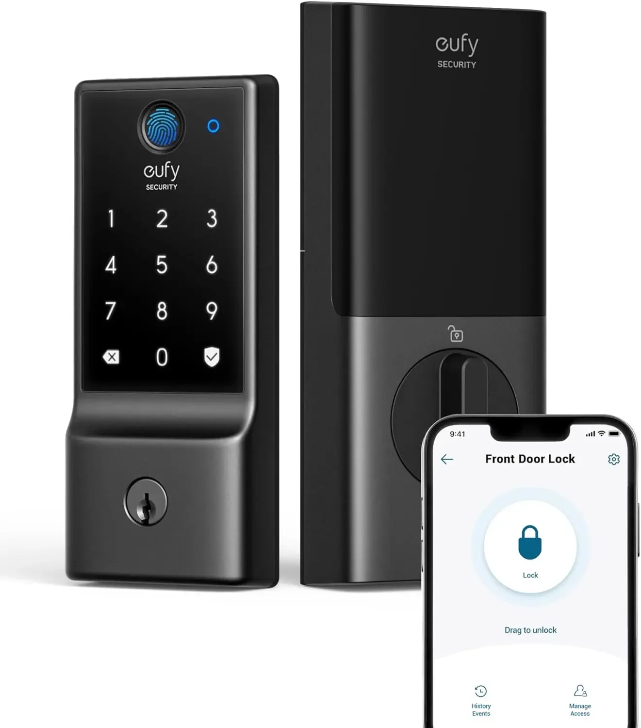 

Security Smart Lock C220, Fingerprint Keyless Entry Door Lock, Built-in Wi-Fi, App Remote Control