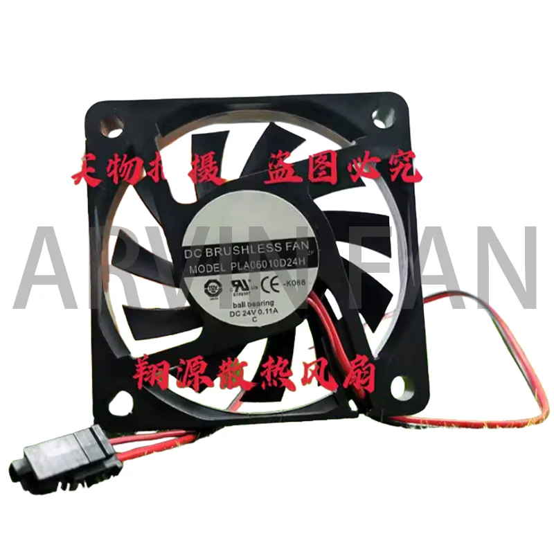 

PLA06010D24H 6cm6010 DC24V 0.11A 2-проводной охлаждающий вентилятор