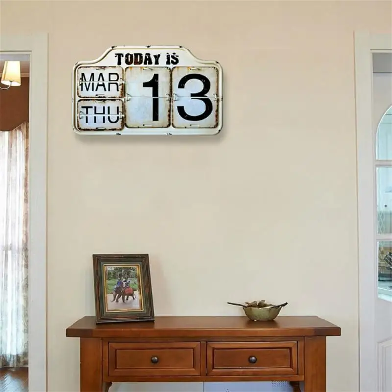 Retro Calendar Wall Mounted Restore Ancient Ways Adjust Economic Domestic Home Decoration Desktop Calendar Antique Wall Pendant