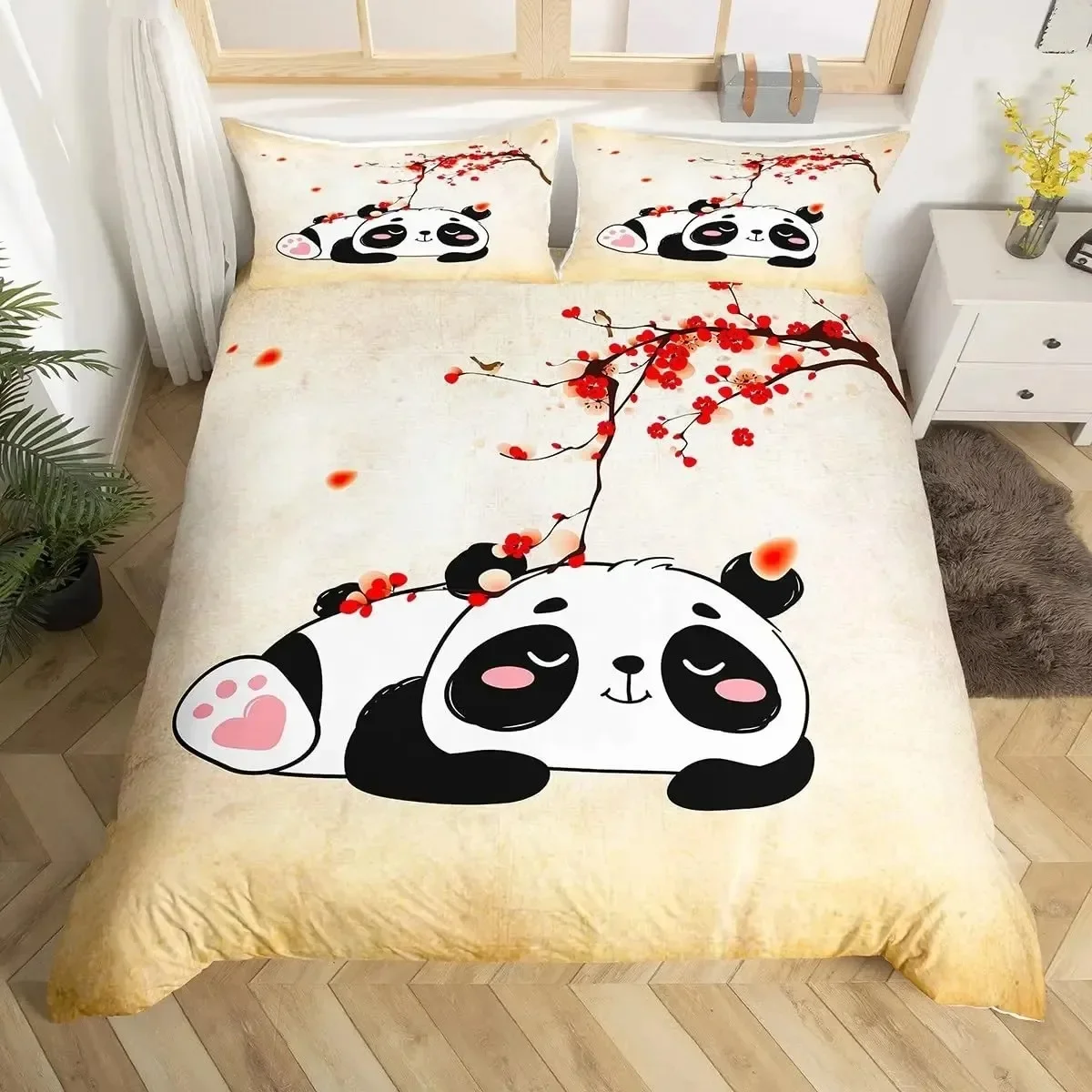 

Cartoon Animals Duvet Cover Cute Giraffe Monkey Tiger Elephant Bedding Set Lovely Wildlife Comforter Cover Polyester Quilt Cover