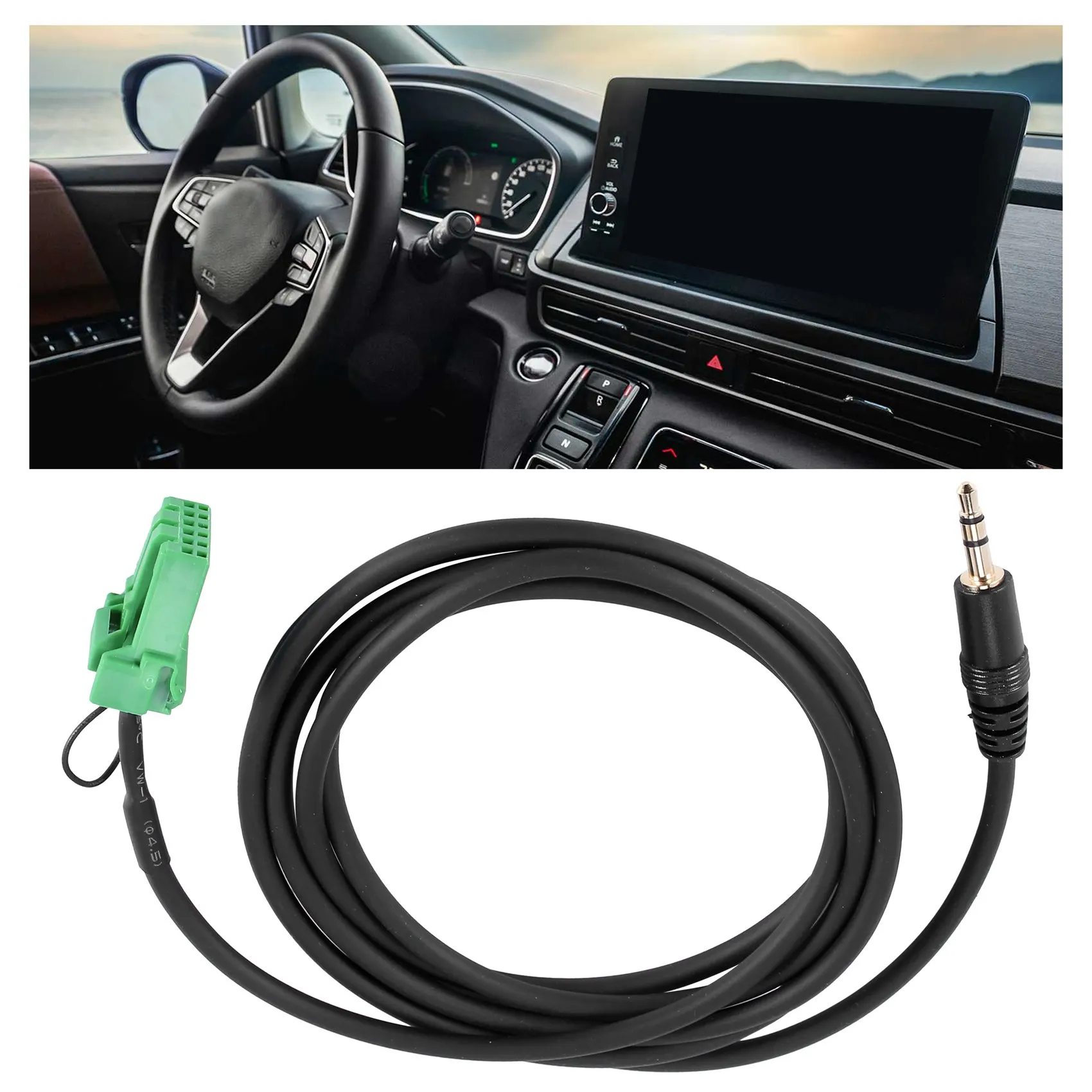 6-poliger grüner Stecker Stereo 3,5mm Buchse Audio Aux-In MP3-Kabel Kabel für Honda Jazz Fit 2014-2018