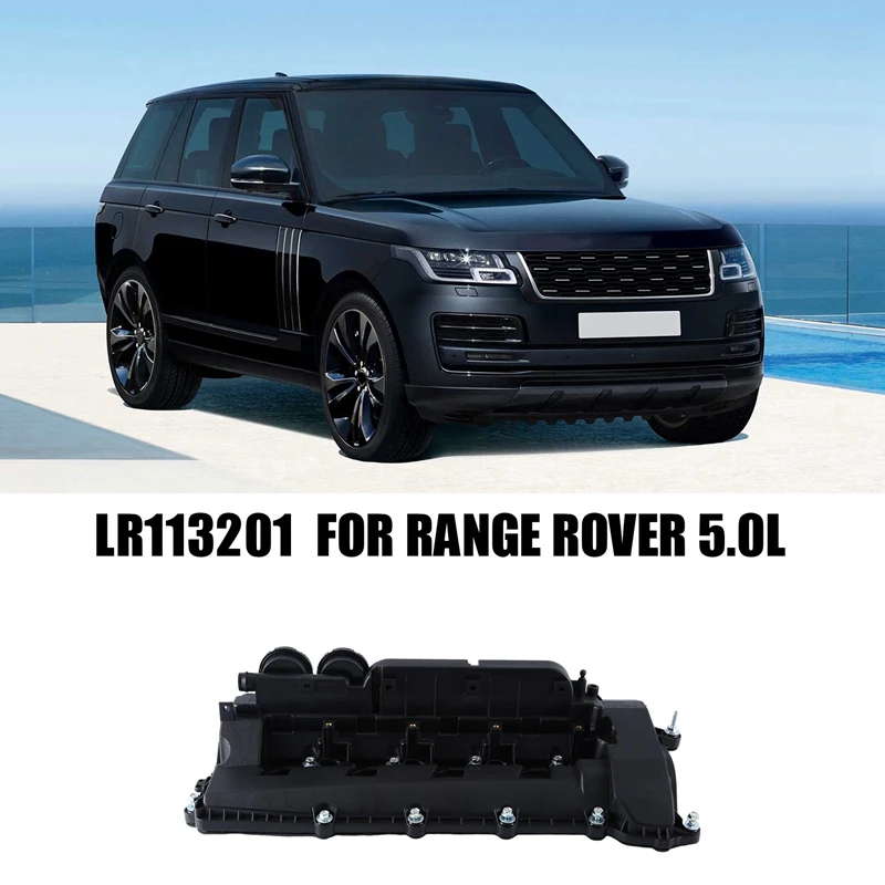 

AJ814028 LR113201 Black Valve Cover Engine Cylinder Head Auto For Range Rover 5.0L