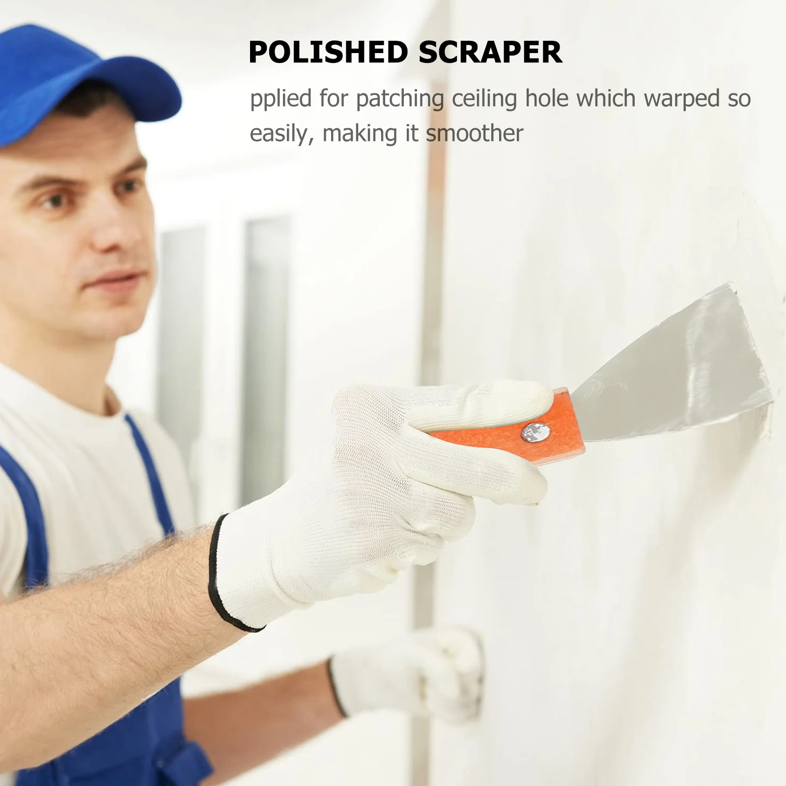 

6 pcs Wood Handle Putty Knife Steel Blade For Home Repair Wall Patching Drywall Finishing Tools Polished Scraper Portable Trowel