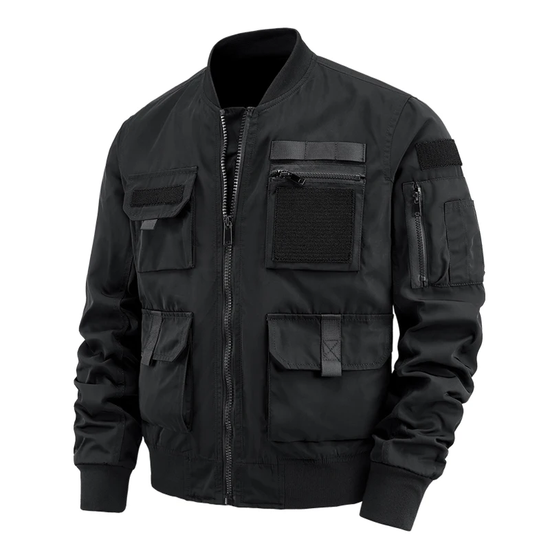 

Fashion Casual Bomber Jackets for Men Quality Comfortable Baseball Collar Male Coats Trend All-match Outerwear Spring Autumn New