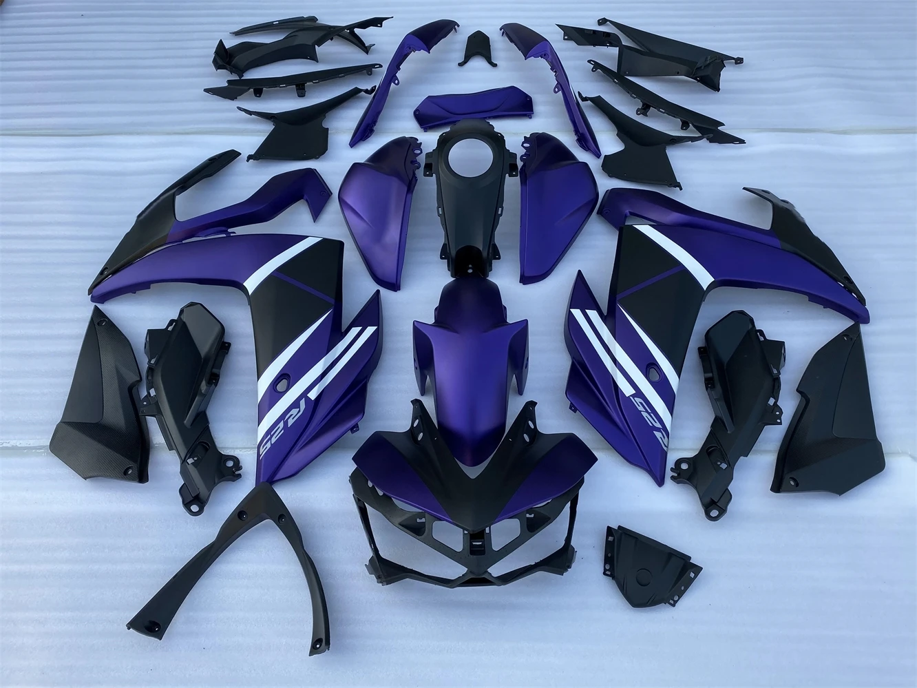 Motorcycle Fairing Kit fits to Yamaha R25 15 16 17 18 year R3 2015 2016 2017 2018 Fairing Black White Purple motorcycle housing