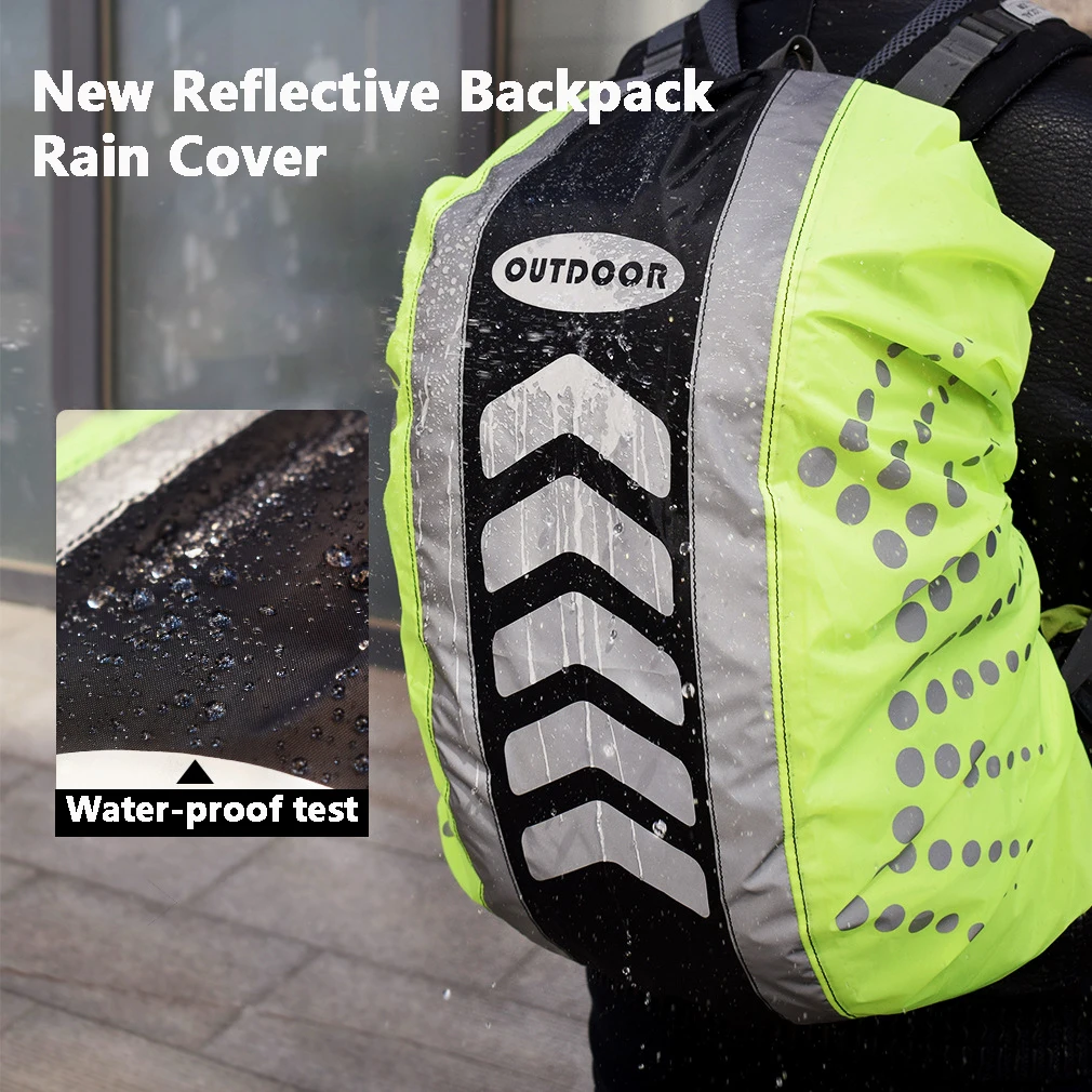 Backpack Cover, New Backpack Rain Cover, Outdoor Bag Waterproof Cover, Backpack Night Reflective Rainproof