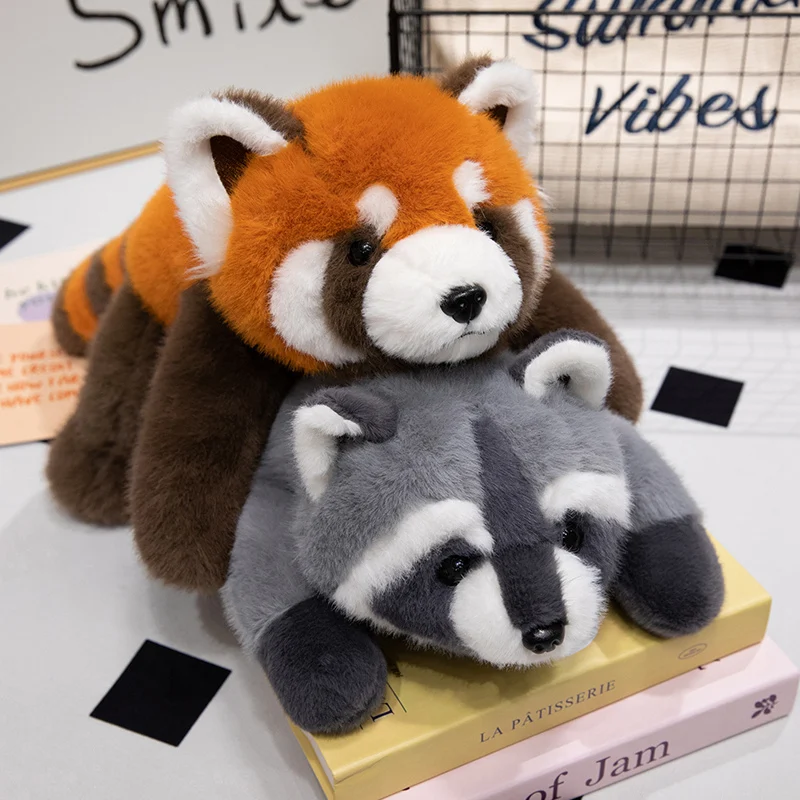 

45-65cm Super Cute Fox Raccoon Plush Toy Stuffed Animals Soft Fluffly Plushies Dolls Pillow Kids Toys Gift for Boys Girls Decor