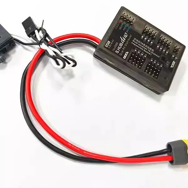 Dual Receiver with Turbojet 18-channel SBUS To PWM Converter Power Management Module for Model Aircraft Drone