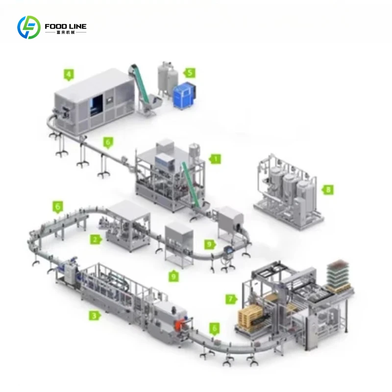 Customized Sugarcane Juicer Orange Juice Glass Bottle Filling Sealing Machine Juice Production Full Line Filling Machine
