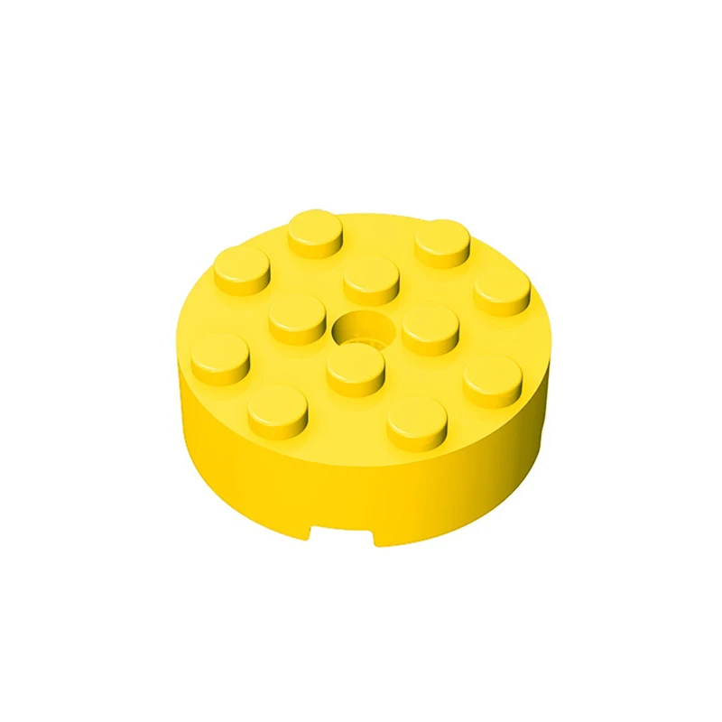 Gobricks 10PCS Brick Round 4 x 4 with Hole Compatible With 87081 Toys Assembles Building Blocks Technical Tech 2022