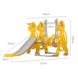 Baby Slide Swing Playground Kindergarten Multifunctional Basketball Toy Small Indoor Kid's Slide Combination for Children Gifts