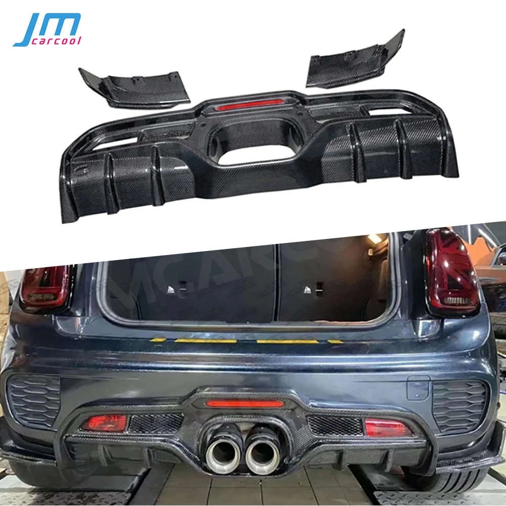 

Carbon Fiber Rear Diffuser Lip Spoiler Led Brake Light Side Splitters Canards Flaps For BMW Mini Cooper F55 F56 F57 JCW