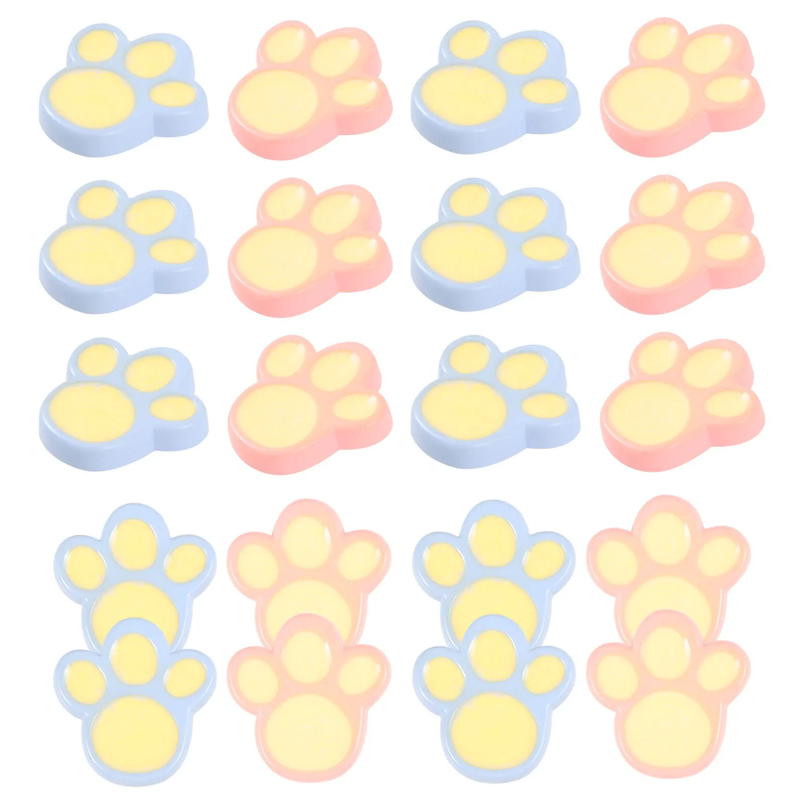 20pcs Cat Paw Resin Buttons Diy Sewing Buttons For Clothing Crafts Decorative Button Fashion Holes Button Sewing Craft