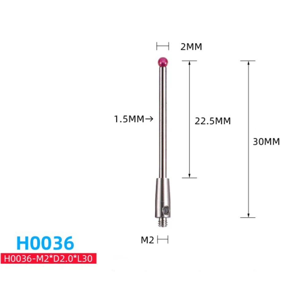 

M2 Ball Cmm Stylus Thread CNC Measuring Probe Stylus Point Contact H7805/H1345/H7806/H0033/H7808/H8663/H0034/H0035 CMM Probe