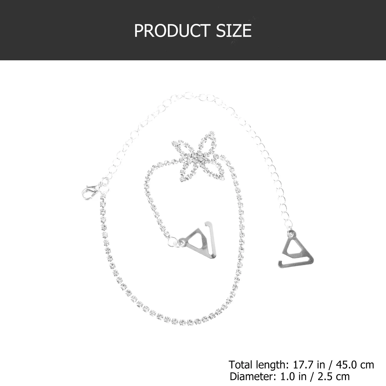 1Pair Butterfly Rhinestone Bra Straps Adjustable Decorative Bra Chain Straps for Women Fashion Elegant Evening Dress Matching view 5