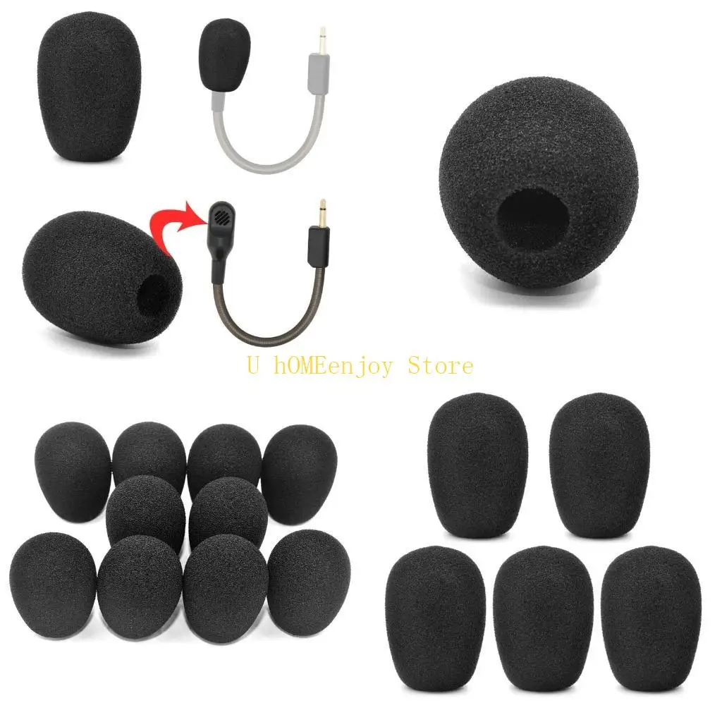 B0KF Soft Microphone Cover Filter Wind Foam Cover for BlackShark V2 Gaming Headphones Enhanced Sound Foam Mic Windscreen