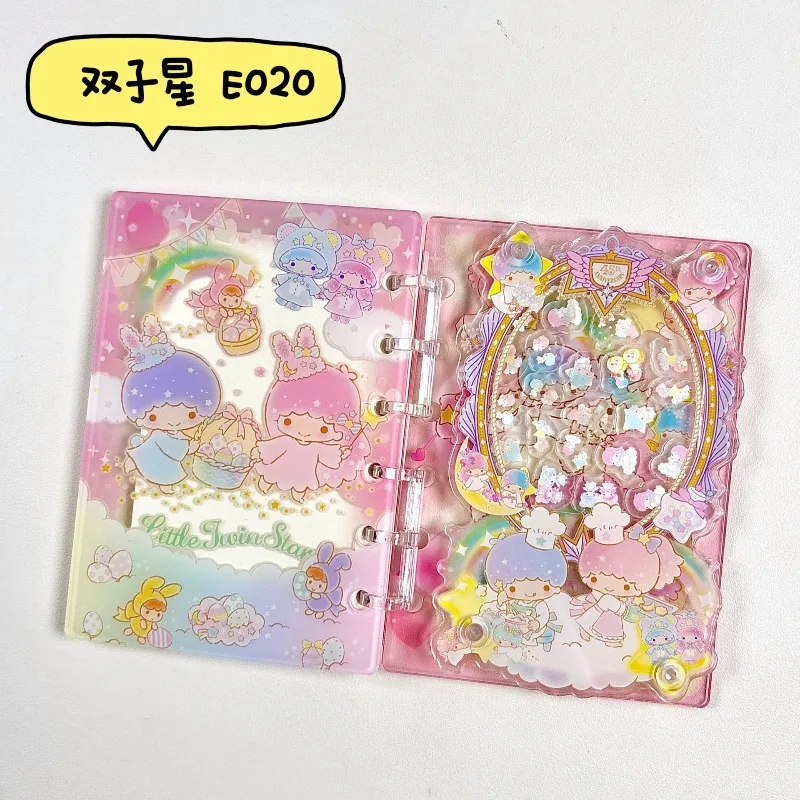 Desenhos animados anime sanrio bonito olá kitty a7 livro de folhas soltas andwind shake lutador caderno acrílico, almofadas de escrita presente de aniversário