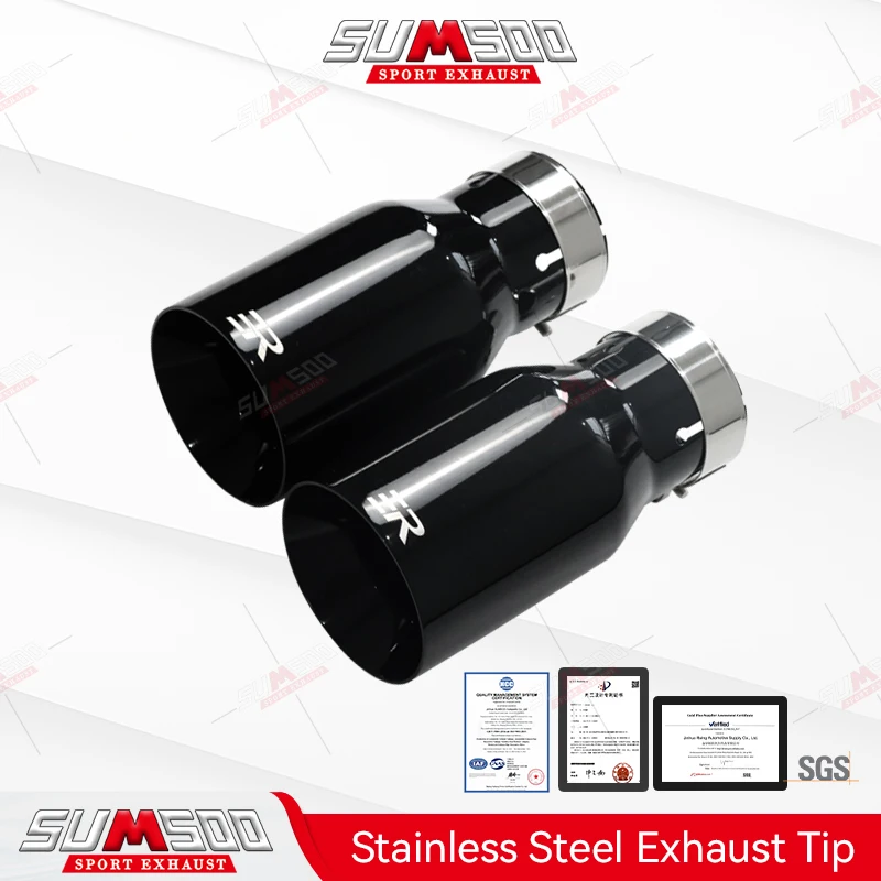 Exhaust Racing Black universal exhaust tip popular modify upgrade car exhaust system Nozzle for muffler tail pipe