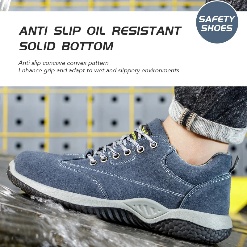 Men Safety Shoes Lightweight Steel Toe for Work for Workers Work Wear Free Shipping Industrial Safety Tennis Sneakers