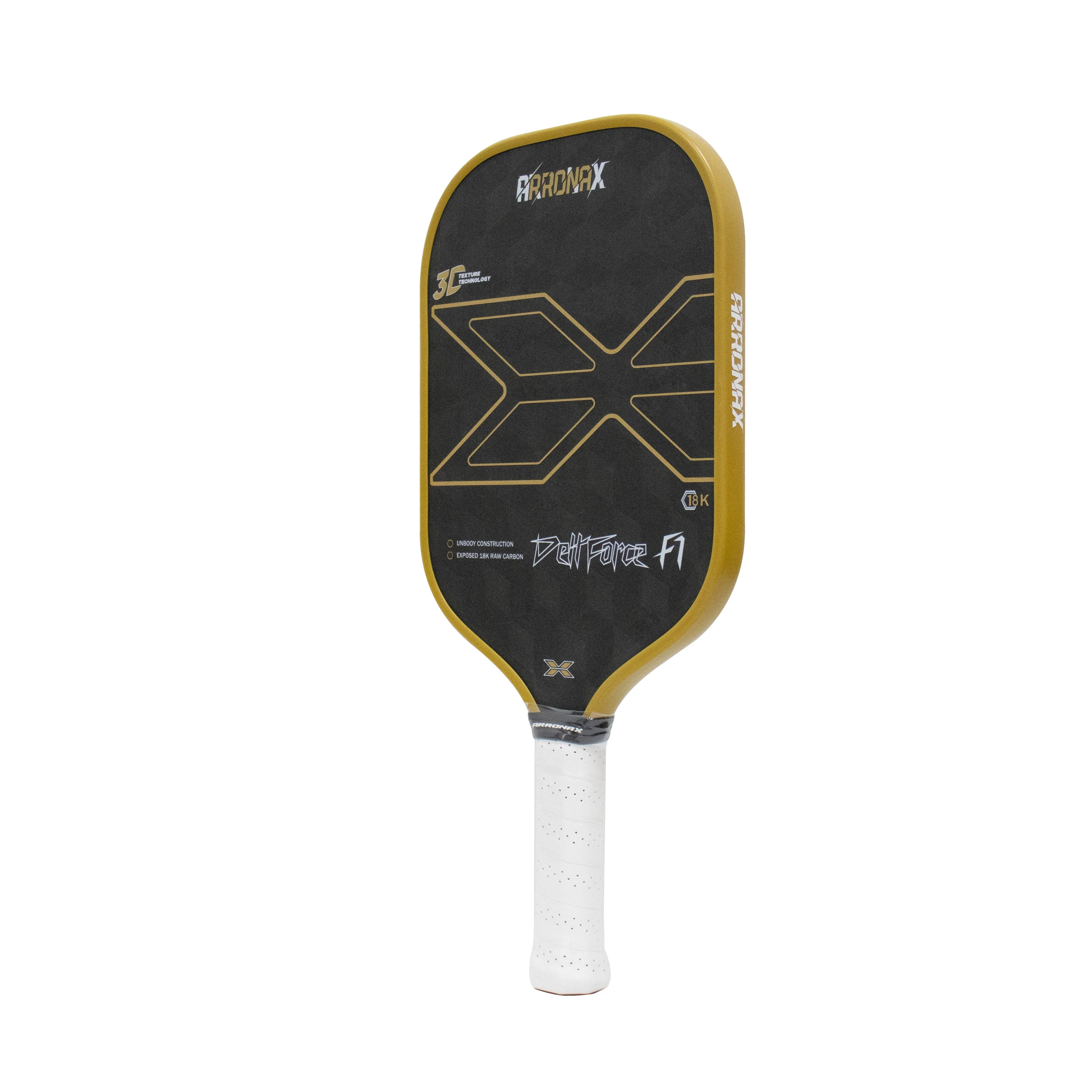 Pickleball Paddle with Cover Bag, 3D 18K Carbon Fiber Friction Textured Surface, Polymer Core, Thermoformed Palas De Padel