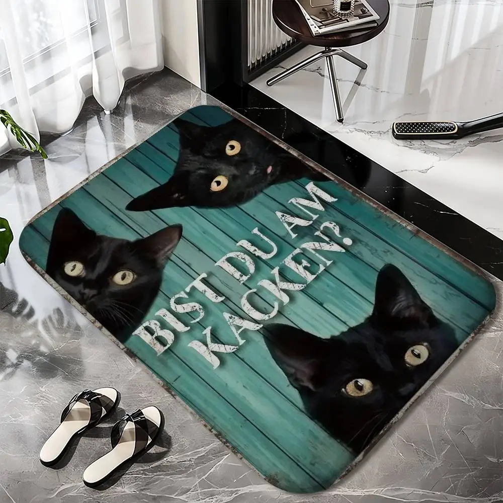 

Funny Bathroom Metal Tin Sign Artwork Floor Mat Printed Large Carpets Room And Bedroom Carpets Bathroom Anti Slip Door MATS Sm