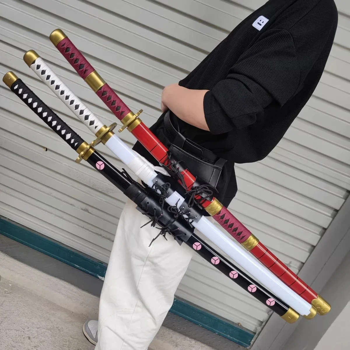 

Rechargeable Luminous Knife Ikehi Wooden Knife with Sheath Samurai Blade Demon Slayer Corps Roronoa Zoro 103cm