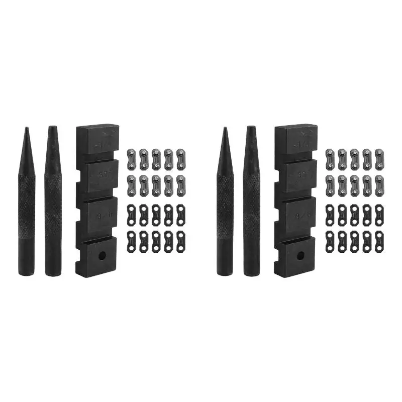 2PackX(3PCS Pocket Chainsaw Breaker Chain Saw Repairing Mending Tool Set with 10 Sets 0.325in Chainsaw Chain Joiner Link Repair)