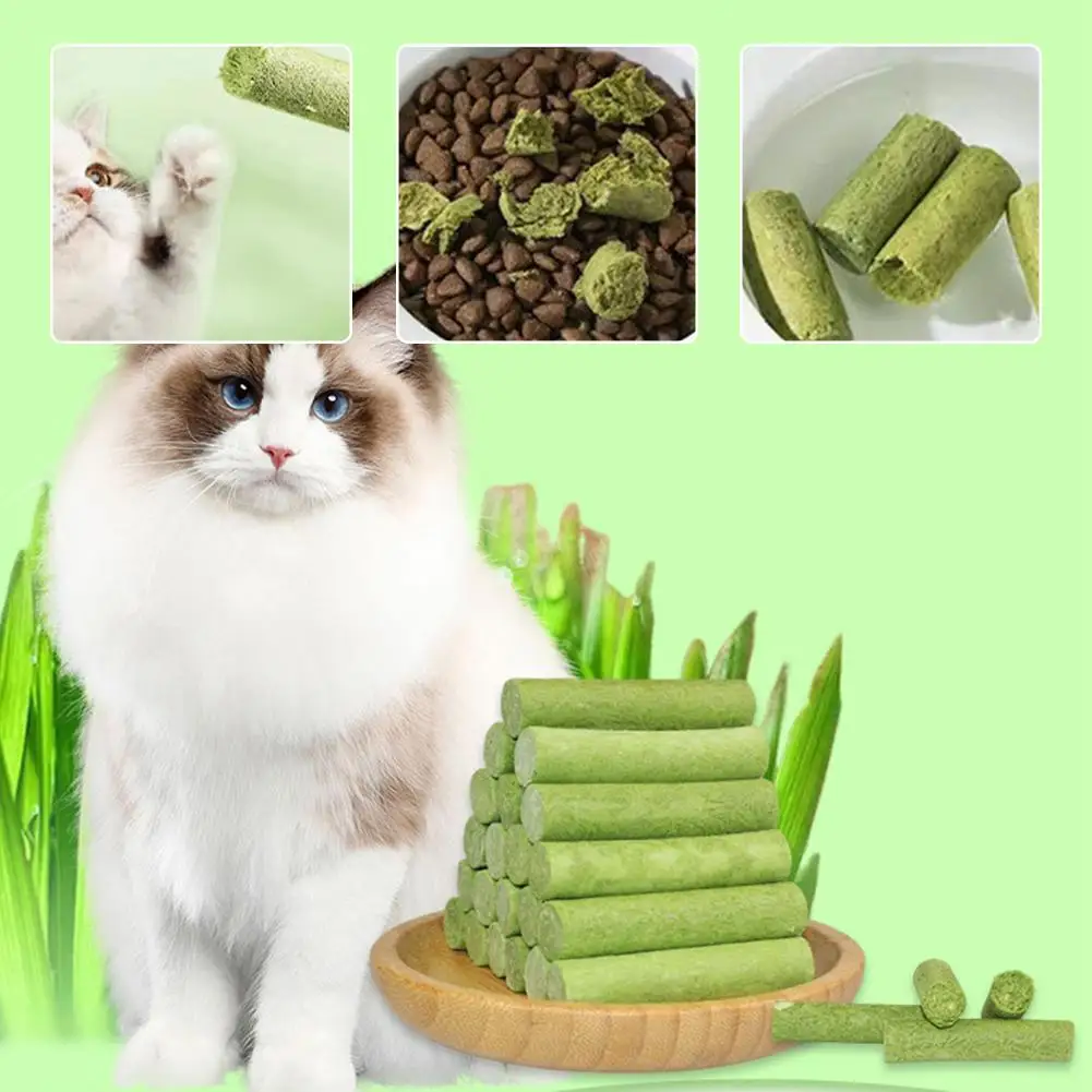 1/3/6 Pieces Of Cat Grass Teething Stick To Help Remove Hair, Safe And Additive-free, Suitable For Cats Over Three Months O G8C9