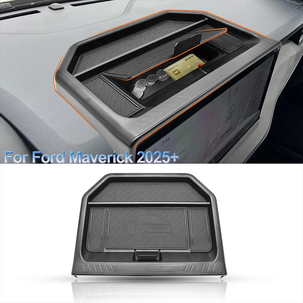 For Ford Maverick 2025 Dashboard Storage Organizer 2026 Center Console Insert Tray Magnetic Lid Hidden Panel Secret Compartment