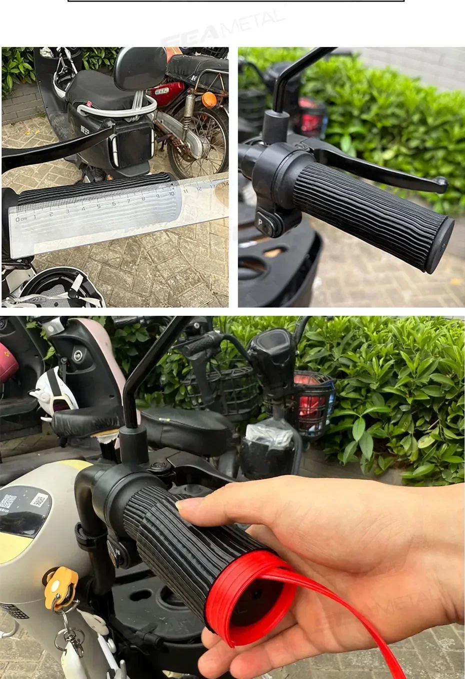 Motorrad-Lenkerabdeckung Bremsabdeckungen Selbstschrumpfende Rutschfeste Silikon-Motorrad-Griffabdeckungen Schutzhülle – Detail 11