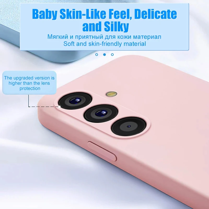 Soft Liquid Silicon Phone Case For Samsung Galaxy A55 A35 A54 A34 A53 A52 5G A26 A36 A25 A15 A17 A16 Cover For Samsung A56 Cases - náhled 4