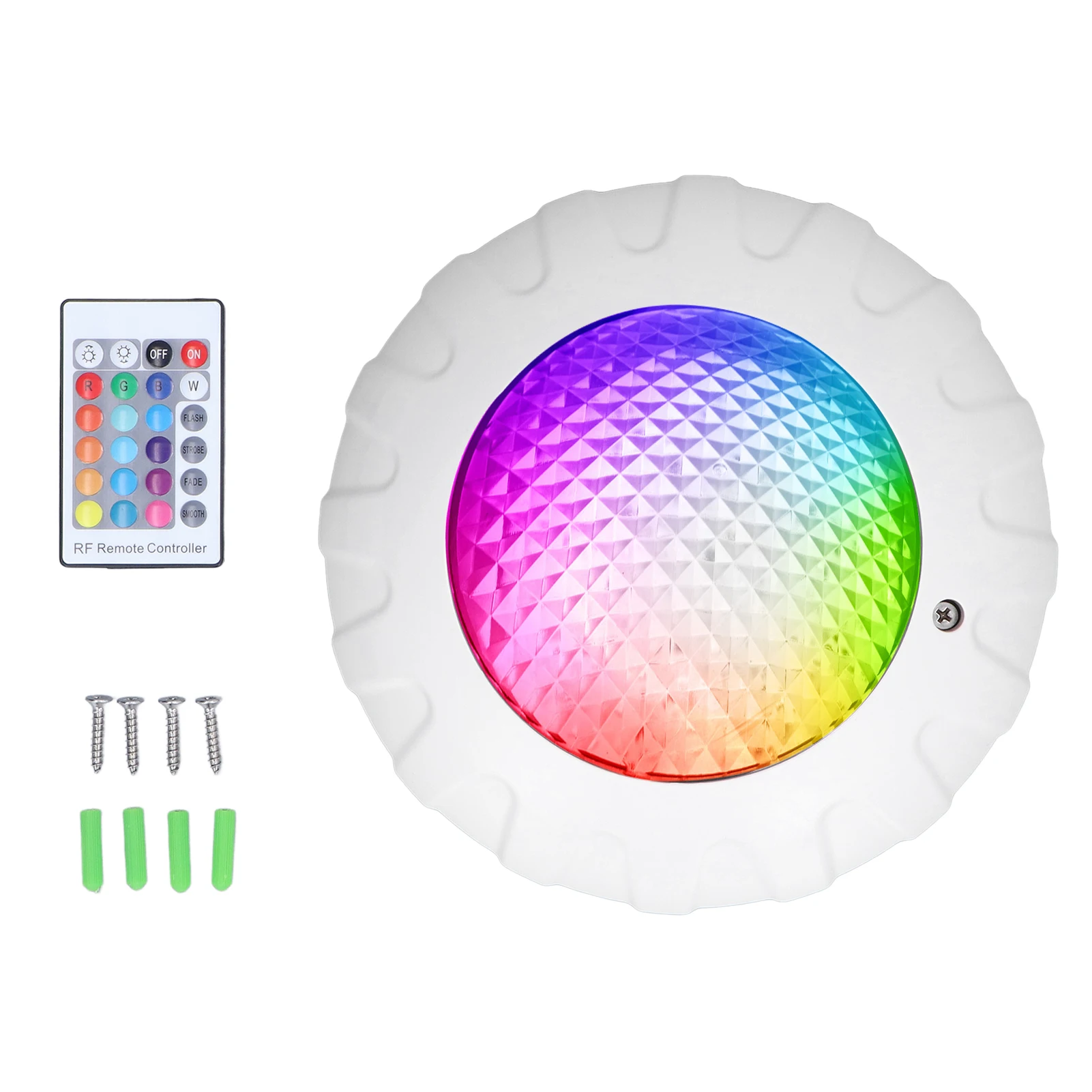 

DC12V 38W RGB LED Pool Light IP68 Waterproof Remote Control Swimming Pool Light Wall Mounted Underwater Light For Outdoor Pond