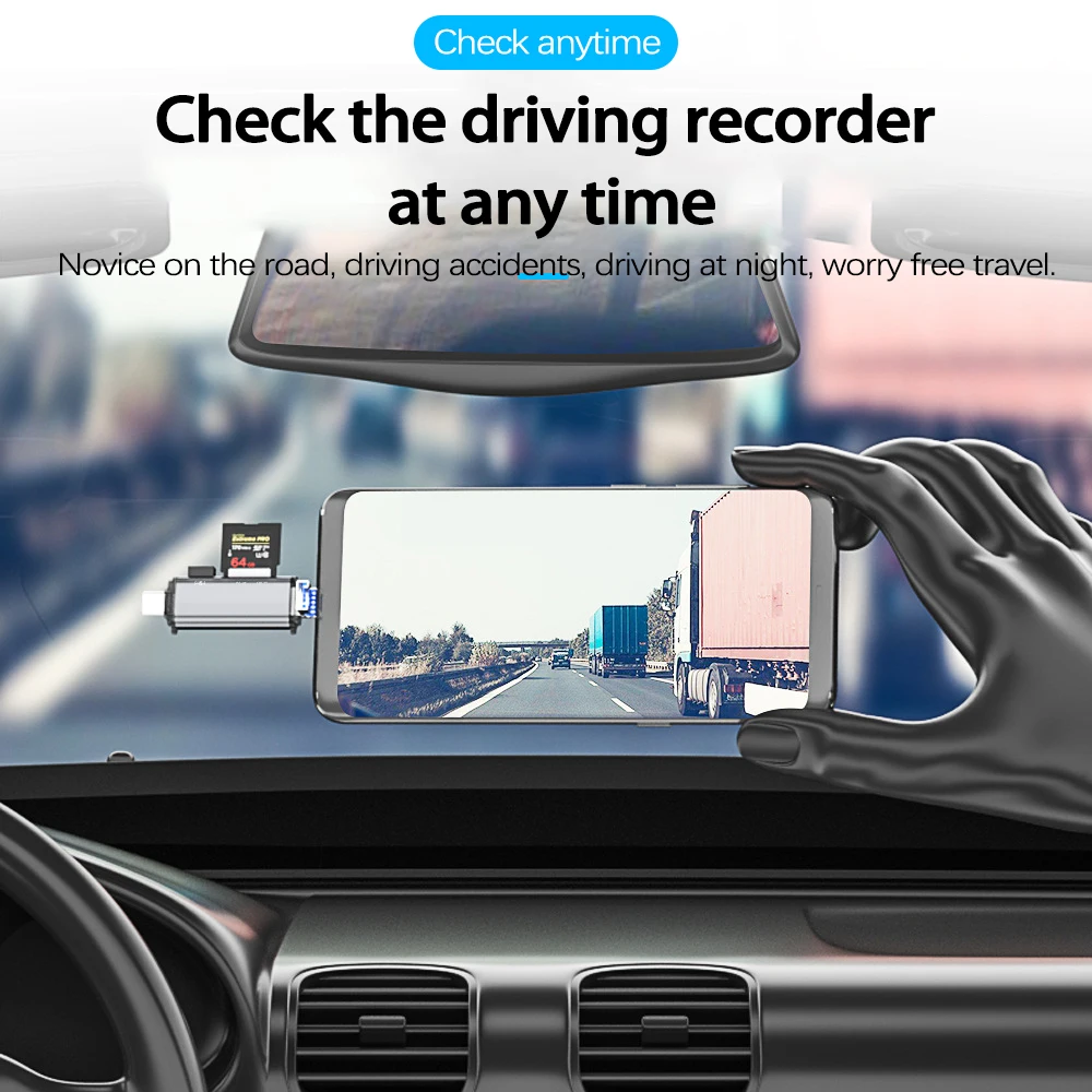 UTHAI TF13 Laptop Accessories Six in One Type-C Card Reader, Computer Phone USB Adapter, OTG Card Reader, TF/SD Memory