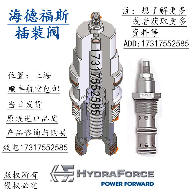 Imported Hyde Foss Cartridge Valve Proportional Valve TS10-27A-O-N-24ER TS38-20A-0-N-00