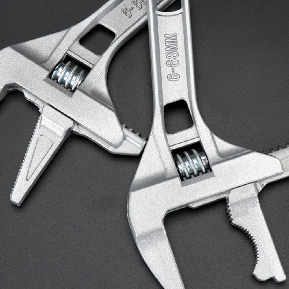 Short Handle Adjustable Wrench Adjustable High Hardness Bathroom Pipe Spanner Universal Multi-Function Plumbing Wrench